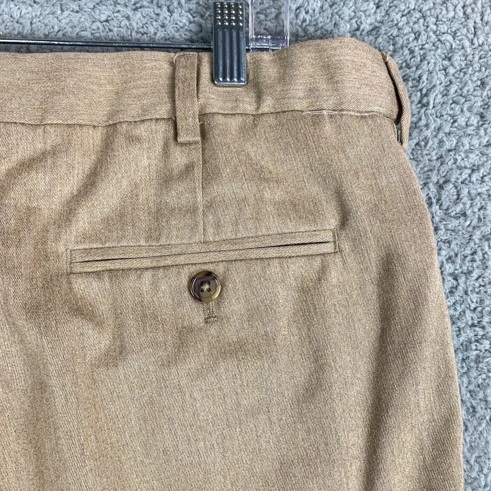 Lands End Pants Mens 34 Tan Traditional‎ Fit Straight Chino Business Casual Work